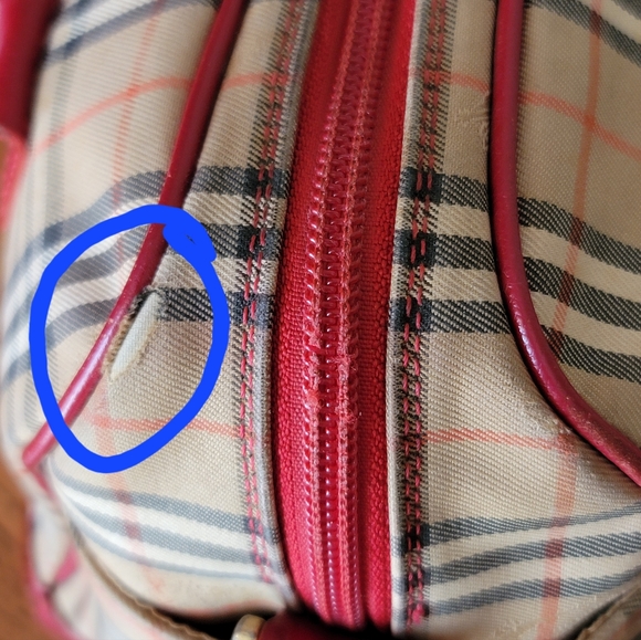 Burberry Red Nova Check 2 way bag - Picture 13 of 14